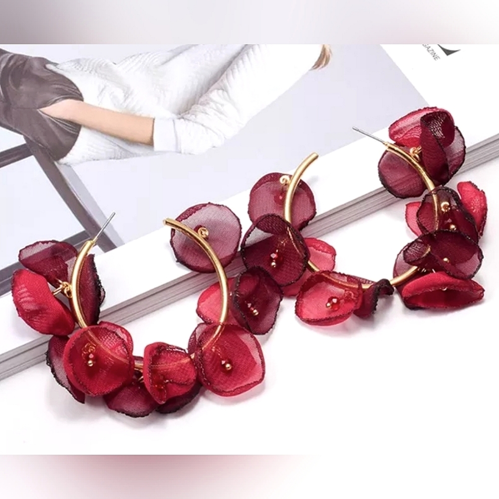 Fabric/Metal earrings